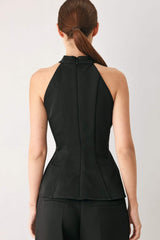 BLACK POWER WOVEN TOP