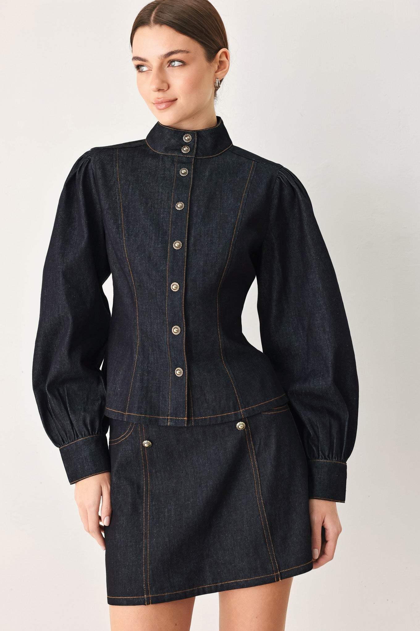 MODERN PREP DENIM TOP
