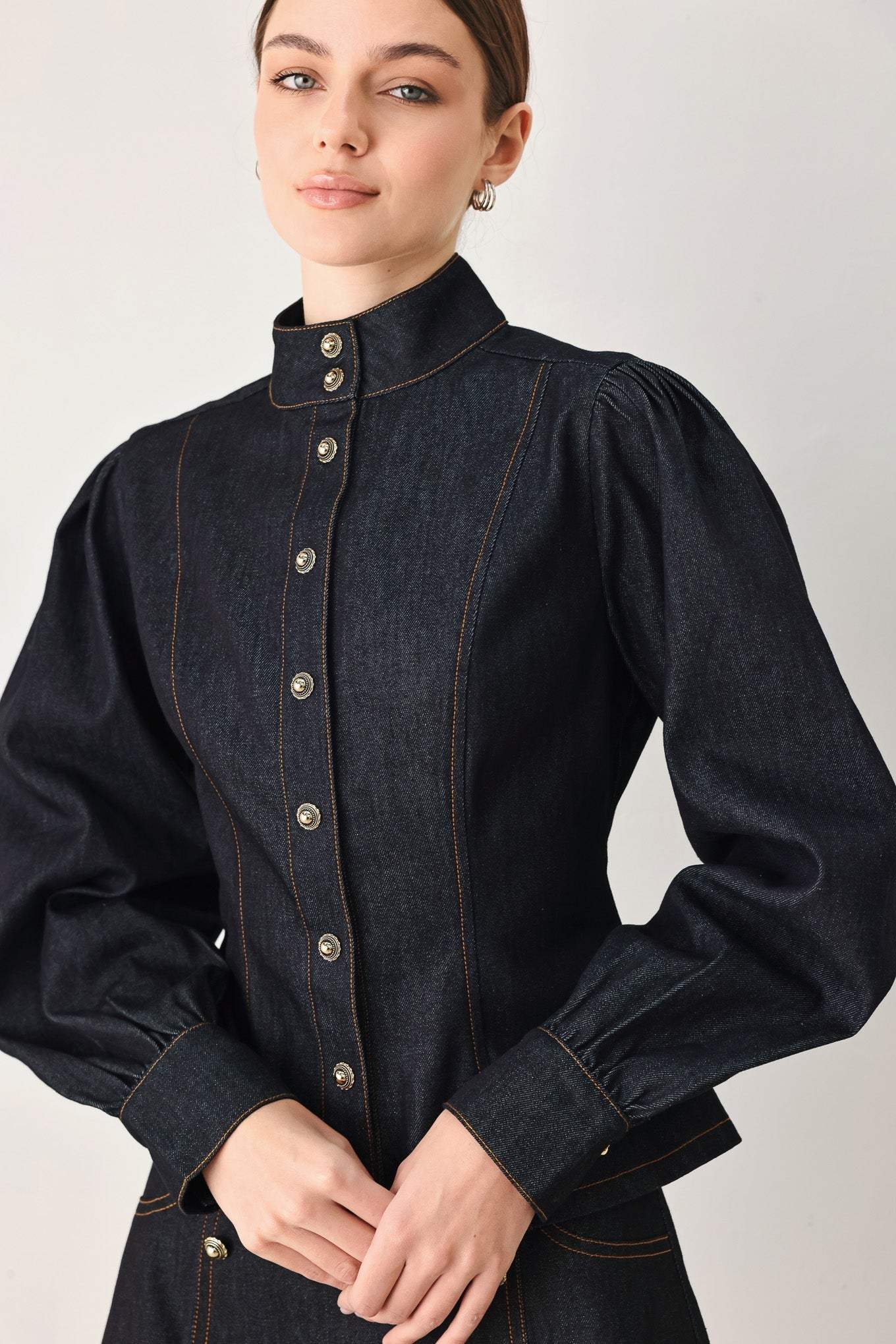 MODERN PREP DENIM TOP