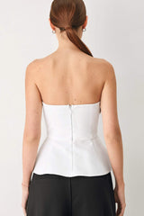 DRESS CODE WOVEN TUBE TOP - Flying Tomato - Flyclothing LLC
