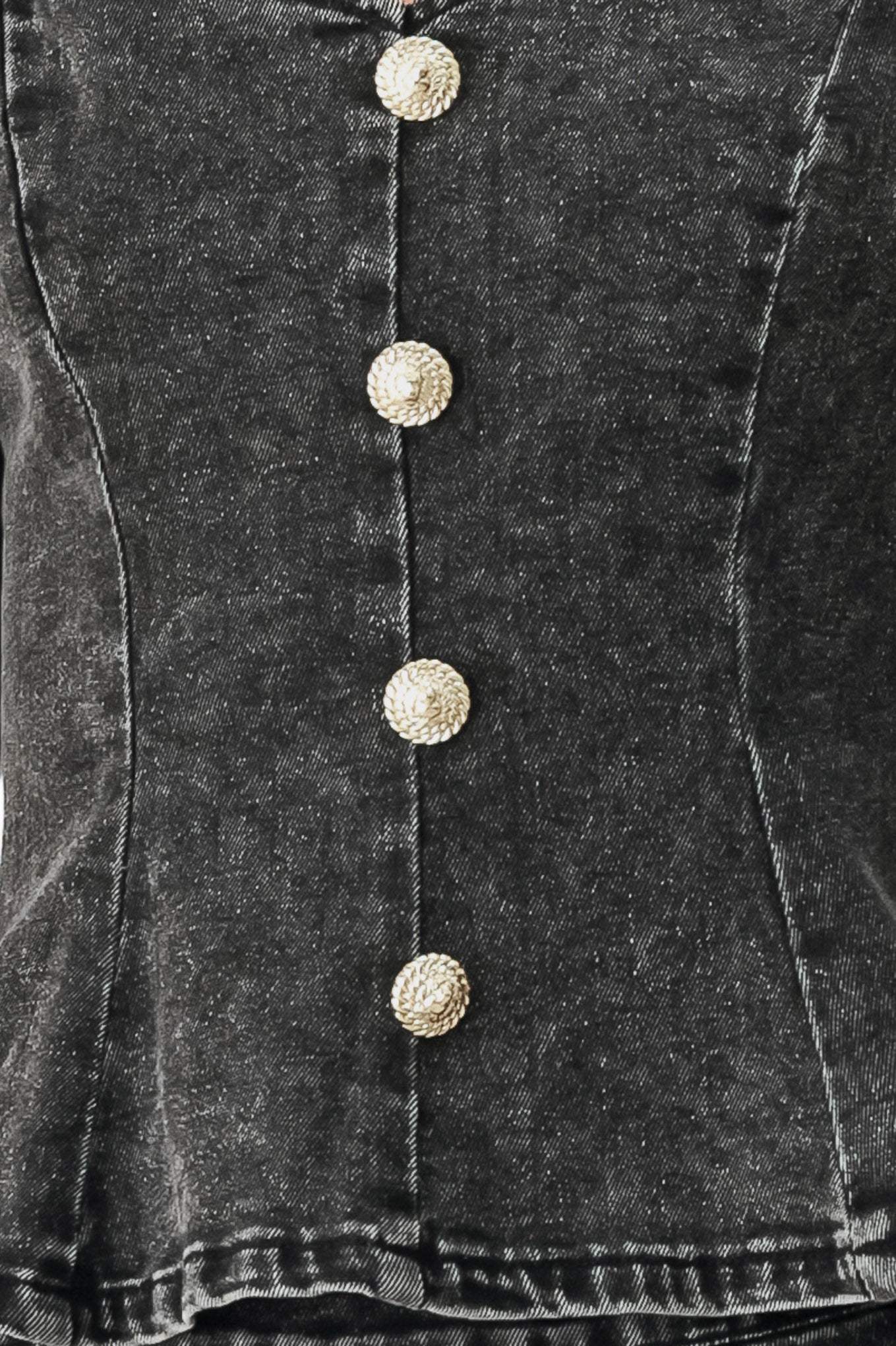 STONEWASHED DENIM TOP