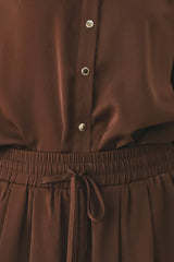 CANYON BROWN WOVEN TOP - Flying Tomato - Flyclothing LLC
