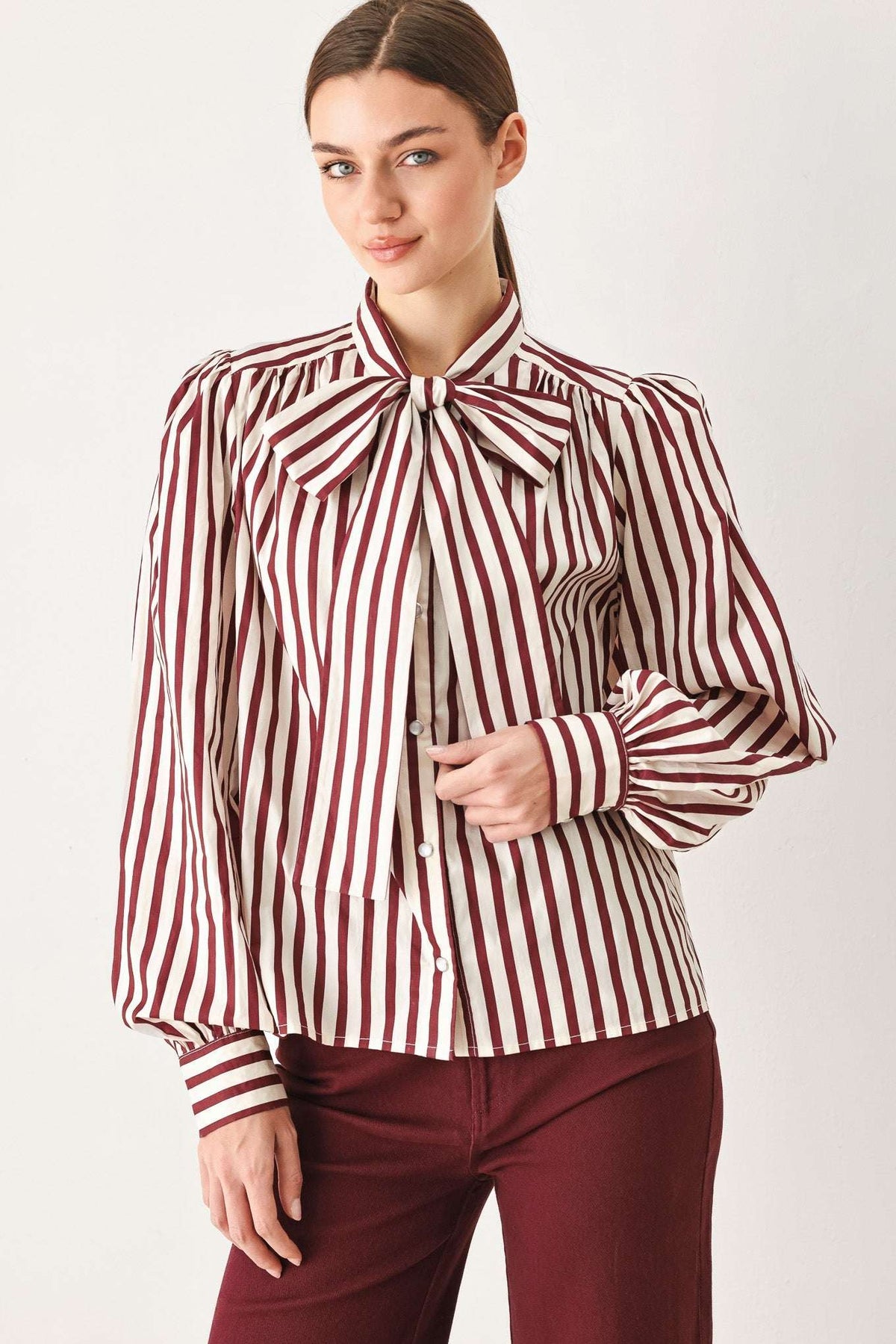CANDYLINE POET WOVEN TOP - Flying Tomato - Flyclothing LLC