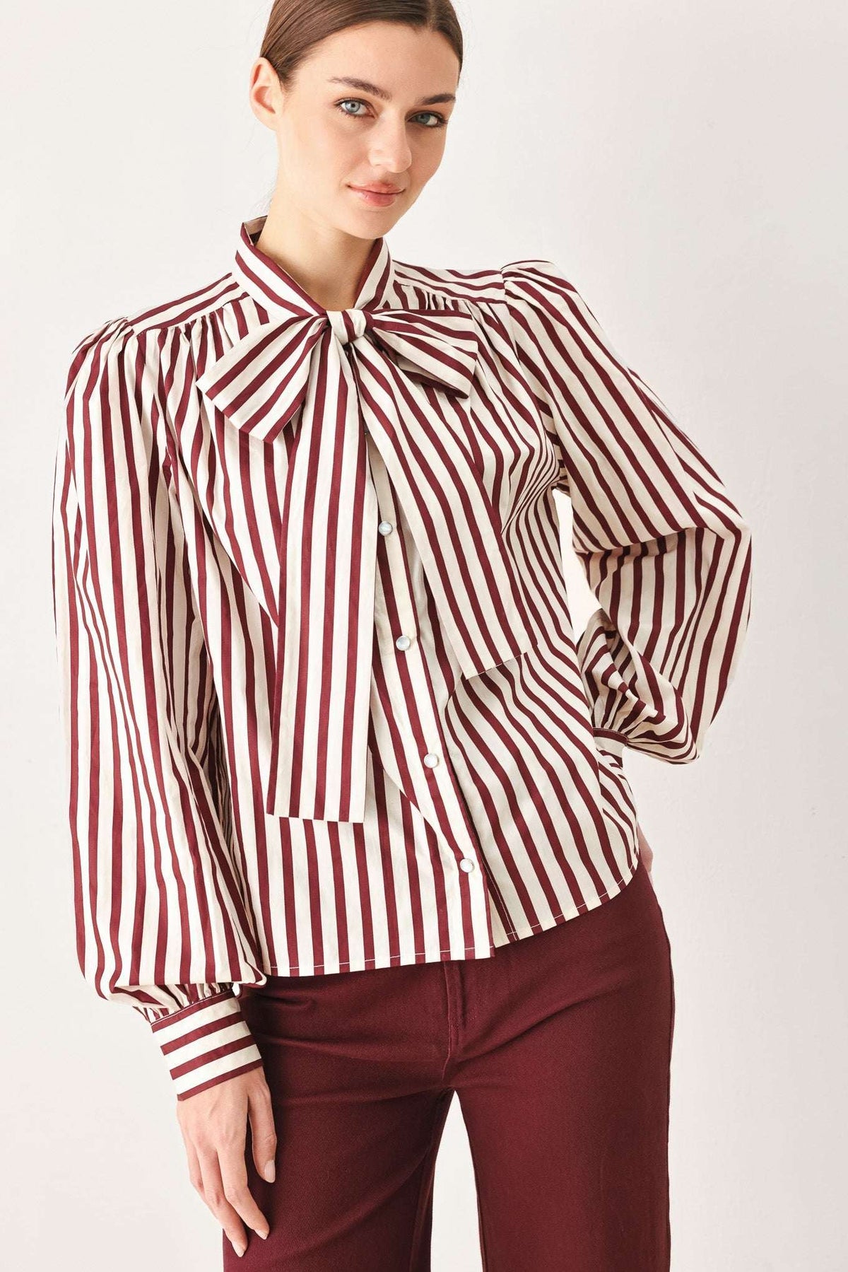 CANDYLINE POET WOVEN TOP - Flying Tomato - Flyclothing LLC
