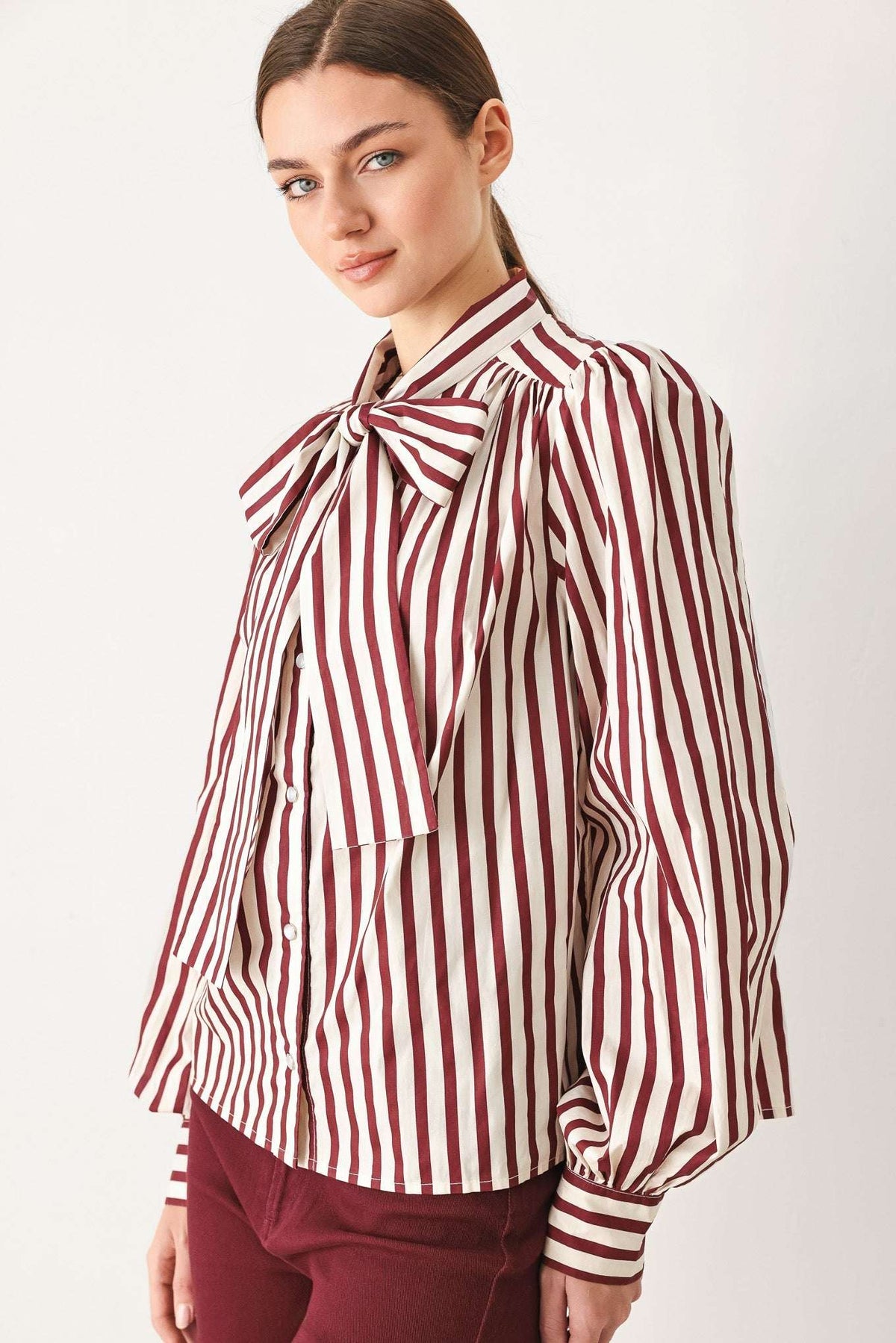CANDYLINE POET WOVEN TOP - Flying Tomato - Flyclothing LLC
