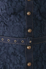 MIDNIGHT PETAL FLOW WOVEN LACE TOP - Flying Tomato - Flyclothing LLC
