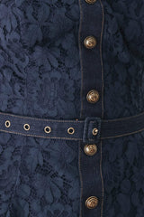 MIDNIGHT PETAL FLOW WOVEN LACE TOP - Flying Tomato - Flyclothing LLC