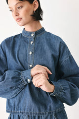 INDIGO COMFORT LINE DENIM TOP