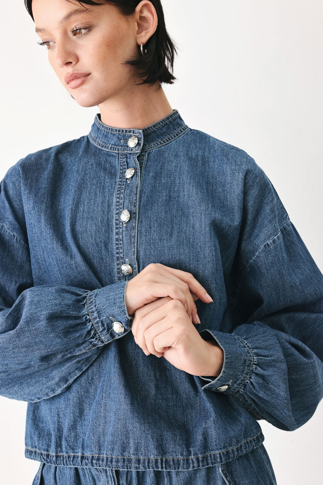 INDIGO COMFORT LINE DENIM TOP