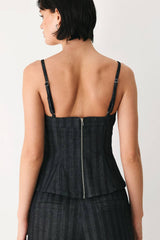 GRAPHITE CITY WOVEN TOP