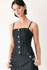 GRAPHITE CITY WOVEN TOP