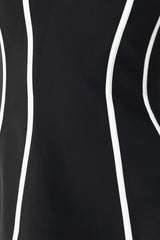 BLACK AND WHITE REIGN WOVEN TUBE TOP