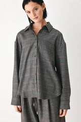 OFF THE CLOCK PLAID BUTTON DOWN TOP - Flying Tomato - Flyclothing LLC
