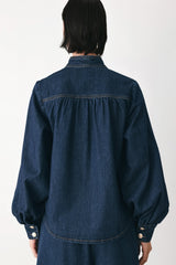 DEEP INDIGO MODERN MUSE DENIM TOP