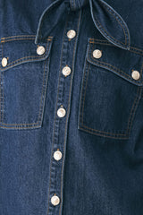 DEEP INDIGO MODERN MUSE DENIM TOP