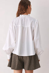 PORCELAIN VINTAGE INSPIRE WOVEN TOP