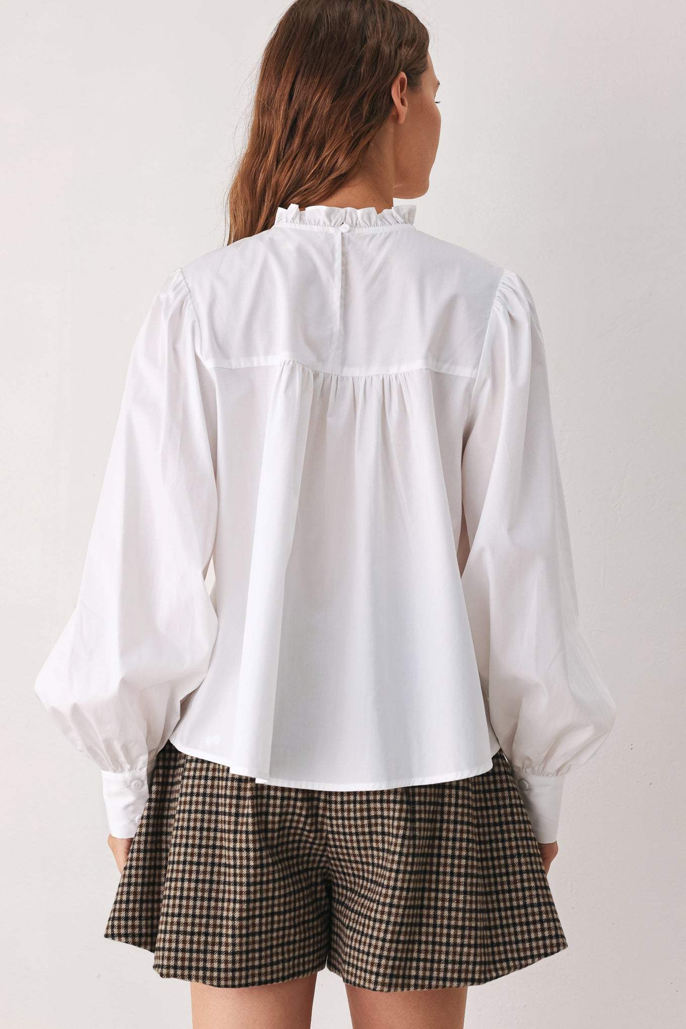 PORCELAIN VINTAGE INSPIRE WOVEN TOP