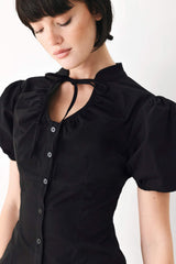 WHITE ROSE DAYDREAM WOVEN TOP - Flying Tomato - Flyclothing LLC