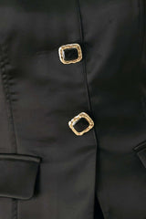 MODERN NOIR BLACK STRAPLESS BUTTON TOP - Flying Tomato - Flyclothing LLC