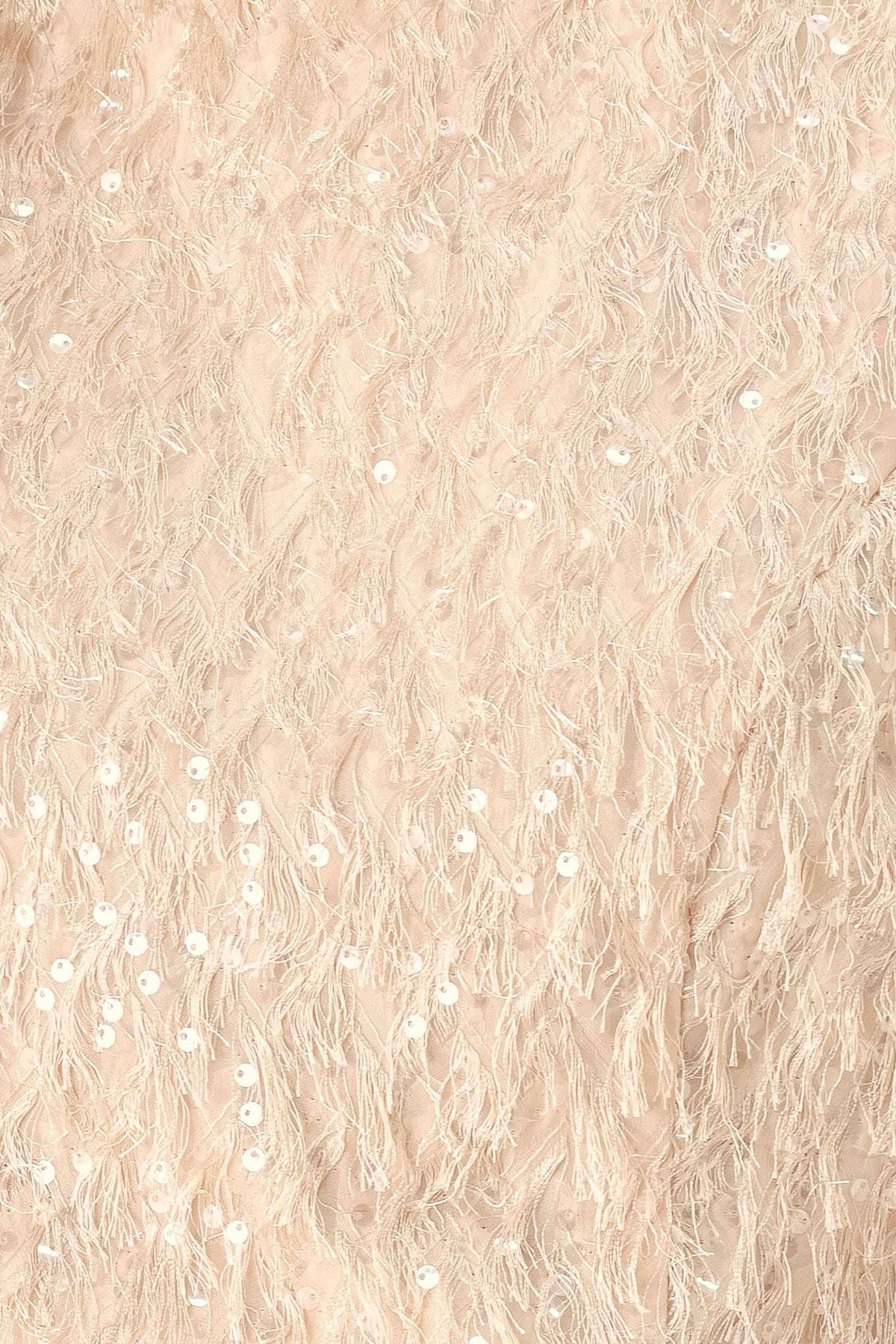 CHAMPAGNE WHISPER SEQUIN EYELASH MESH CROPPED TOP - Flying Tomato - Flyclothing LLC
