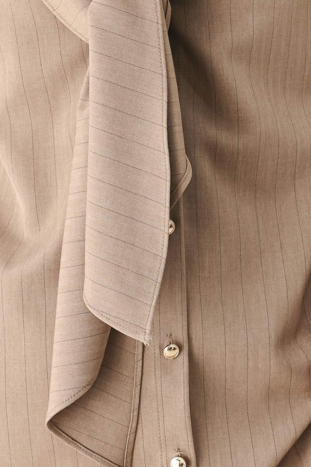 MOCHA MUSE SCARF TIE BUTTON DOWN TOP - Flying Tomato - Flyclothing LLC