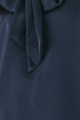 NAVY KNOT NAVY TIE-FRONT SLEEVELESS TOP - Flying Tomato - Flyclothing LLC