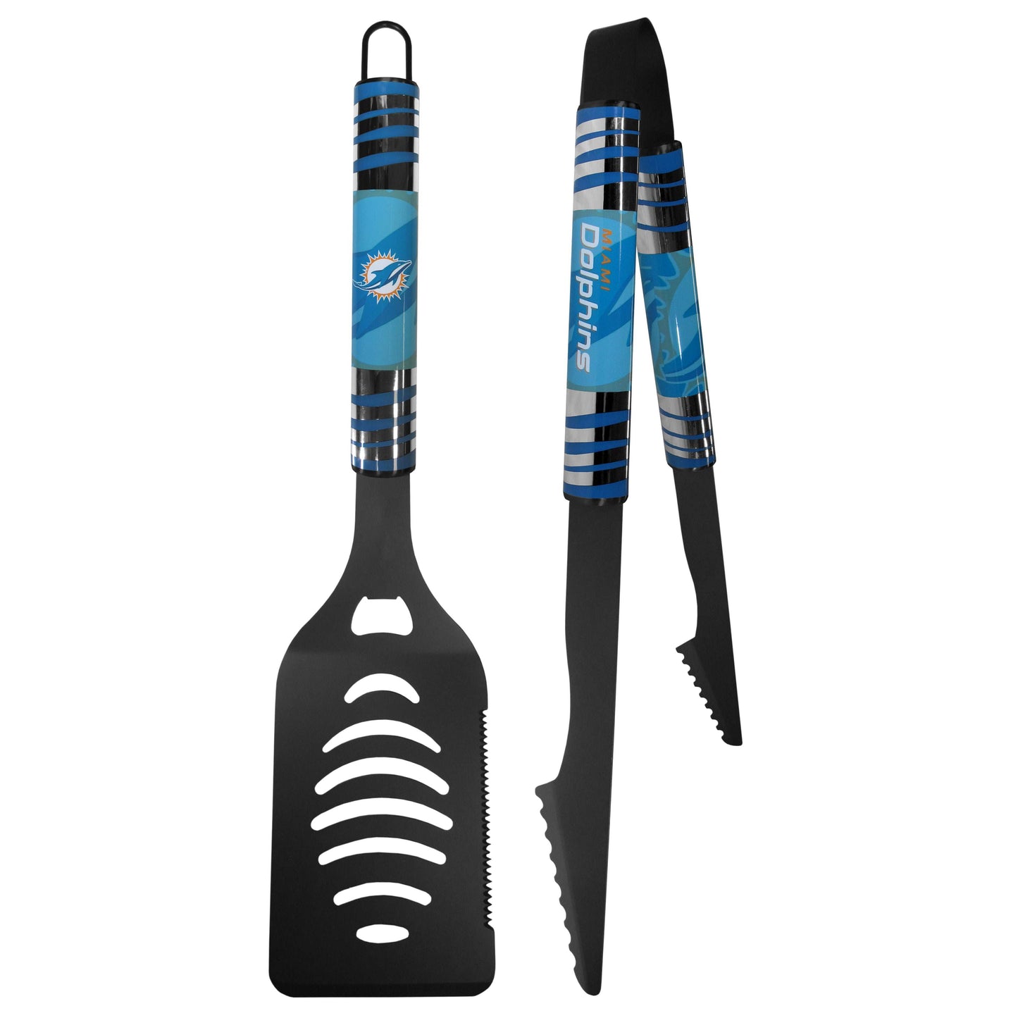 Miami Dolphins 2 pc Black Tailgate BBQ Set - Miami Dolphins - Flyclothing LLC