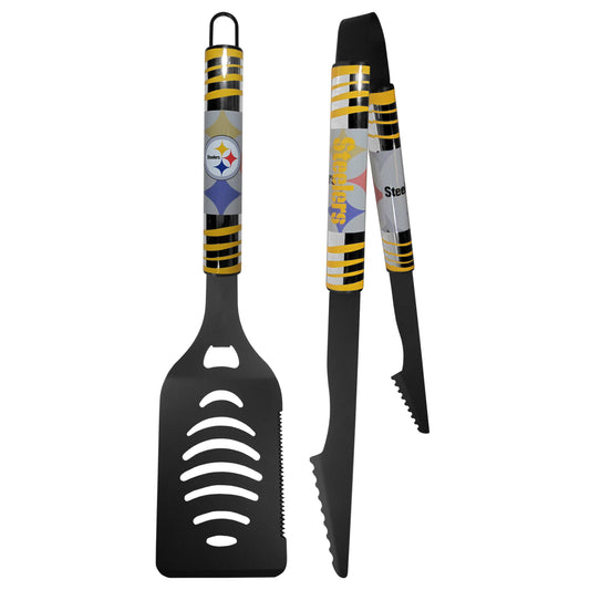 Pittsburgh Steelers 2 pc Black Tailgate BBQ Set - Pittsburgh Steelers - Flyclothing LLC