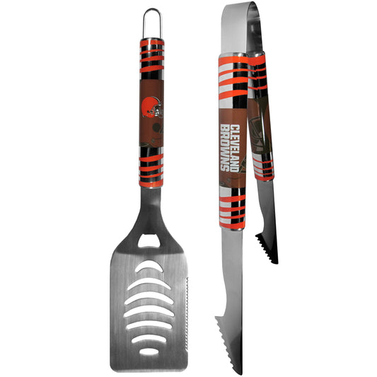Cleveland Browns 2 pc Steel Tailgate BBQ Set