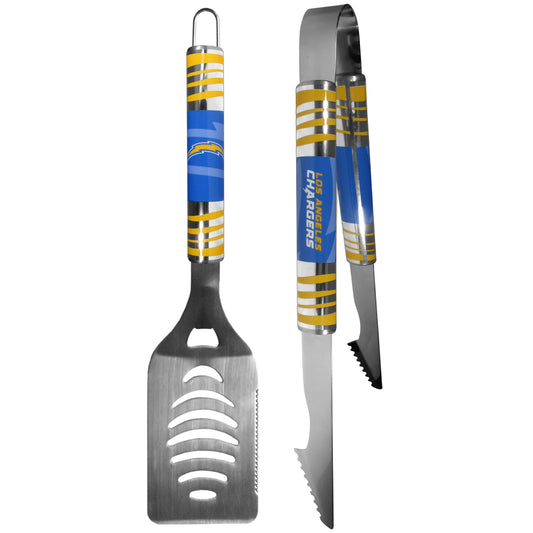 Los Angeles Chargers 2 pc Steel Tailgate BBQ Set