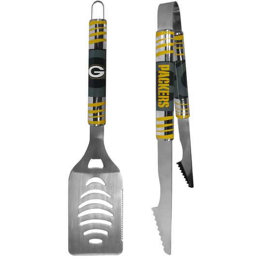 Green Bay Packers 2 pc Steel Tailgate BBQ Set
