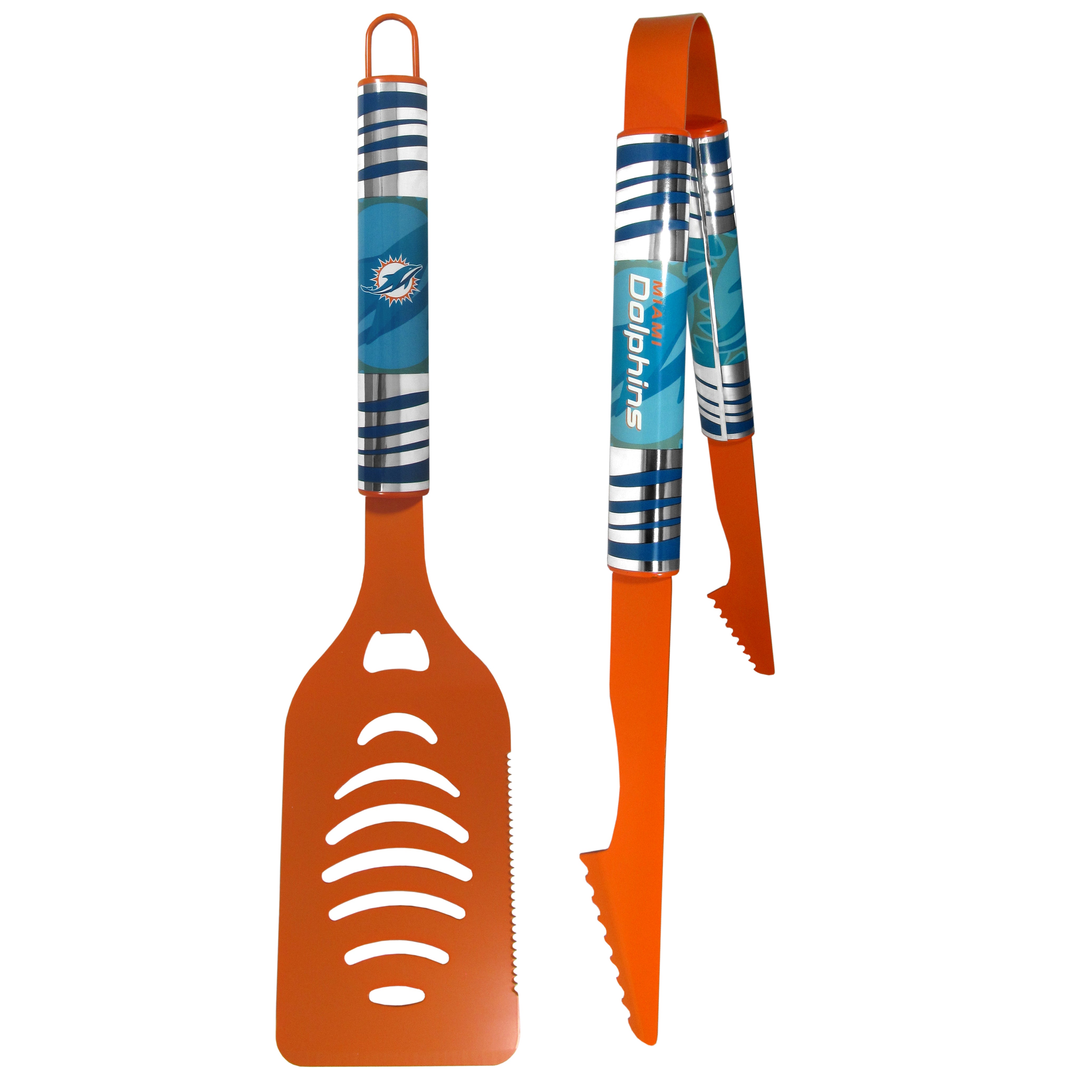 Miami Dolphins 2 pc Color Tailgate BBQ Set