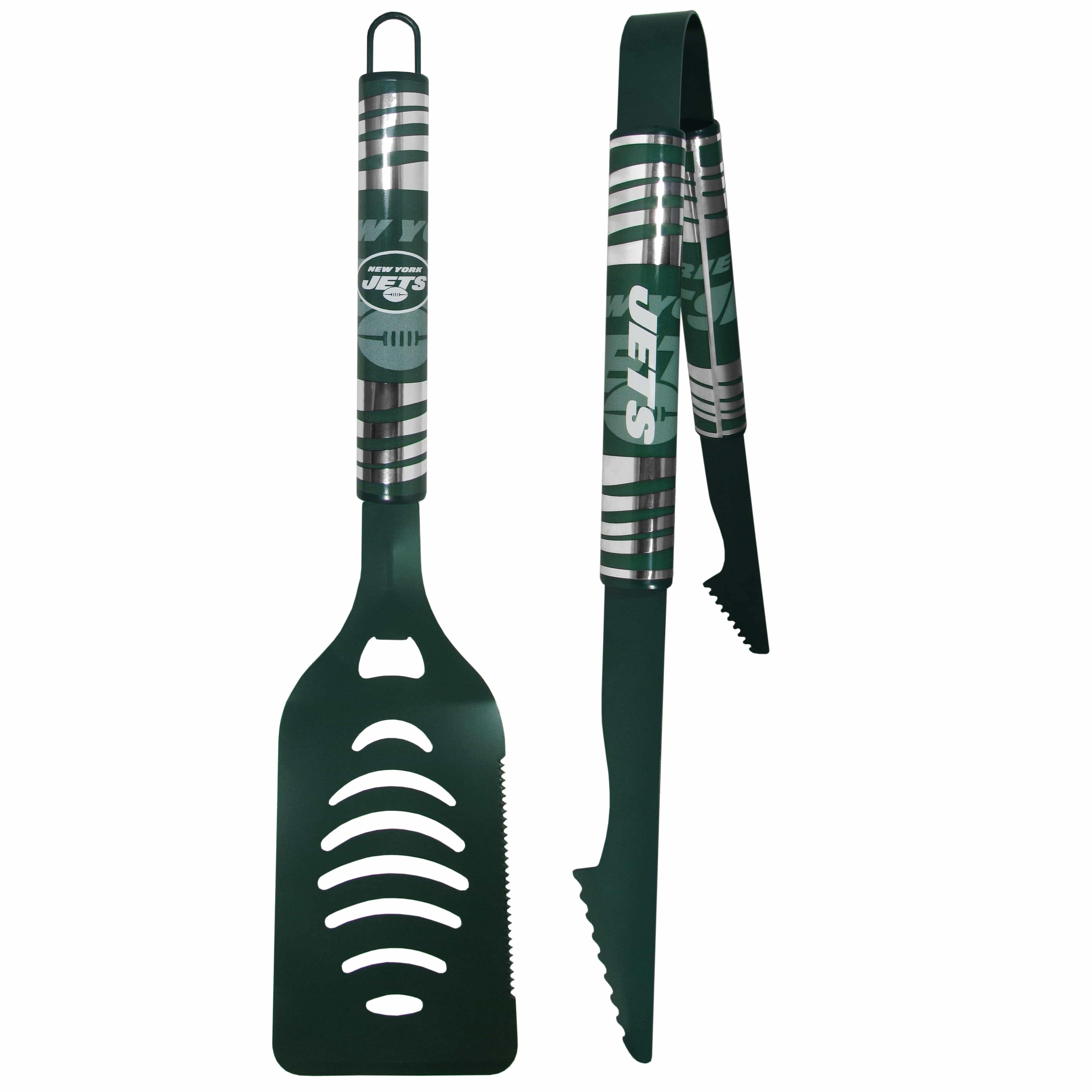 New York Jets 2 pc Color Tailgate BBQ Set - Siskiyou Buckle