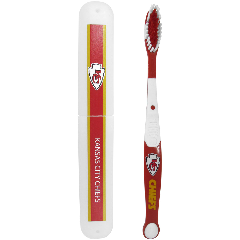 Kansas City Chiefs Toothbrush and Travel Case - Kansas City Chiefs