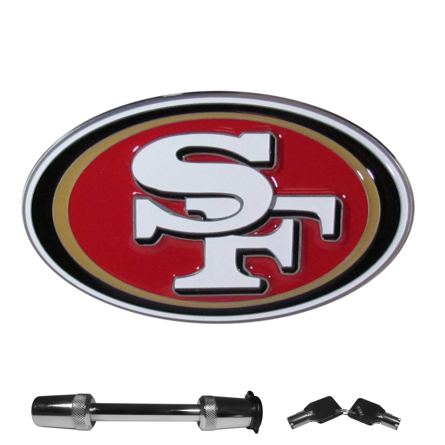 San Francisco 49ers Trailer Hitch with Hitch Lock - San Francisco 49ers - Flyclothing LLC