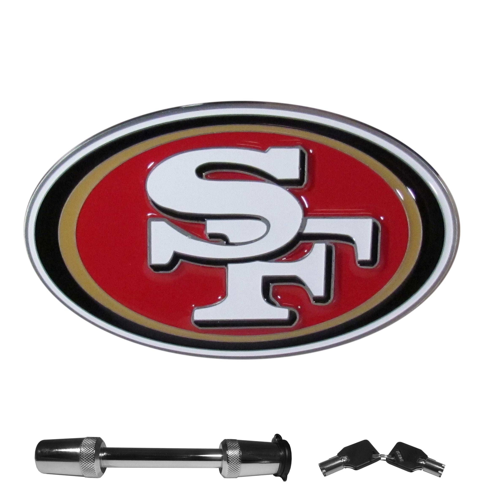 San Francisco 49ers Trailer Hitch with Hitch Lock - San Francisco 49ers - Flyclothing LLC