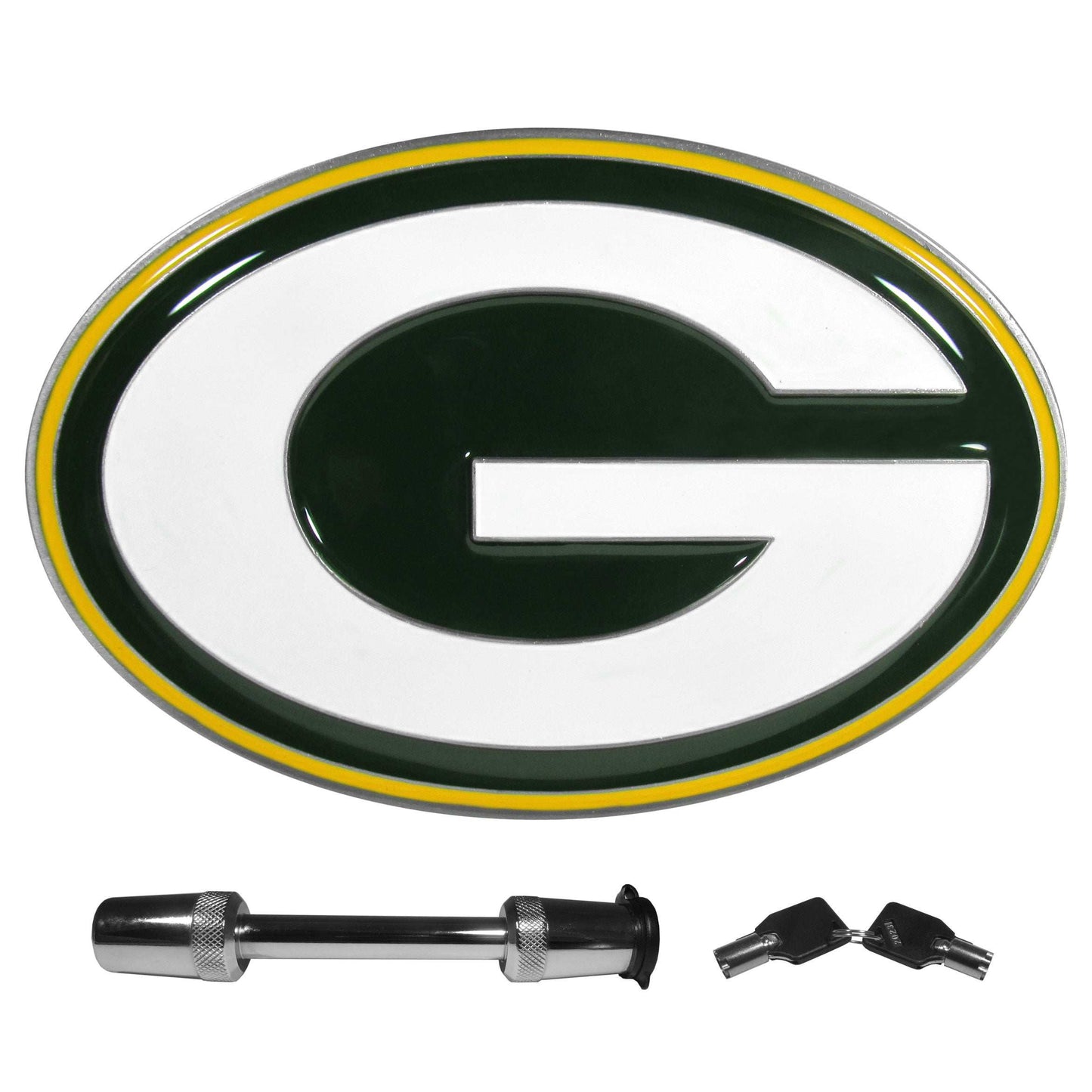 Green Bay Packers Trailer Hitch with Hitch Lock - Green Bay Packers - Flyclothing LLC