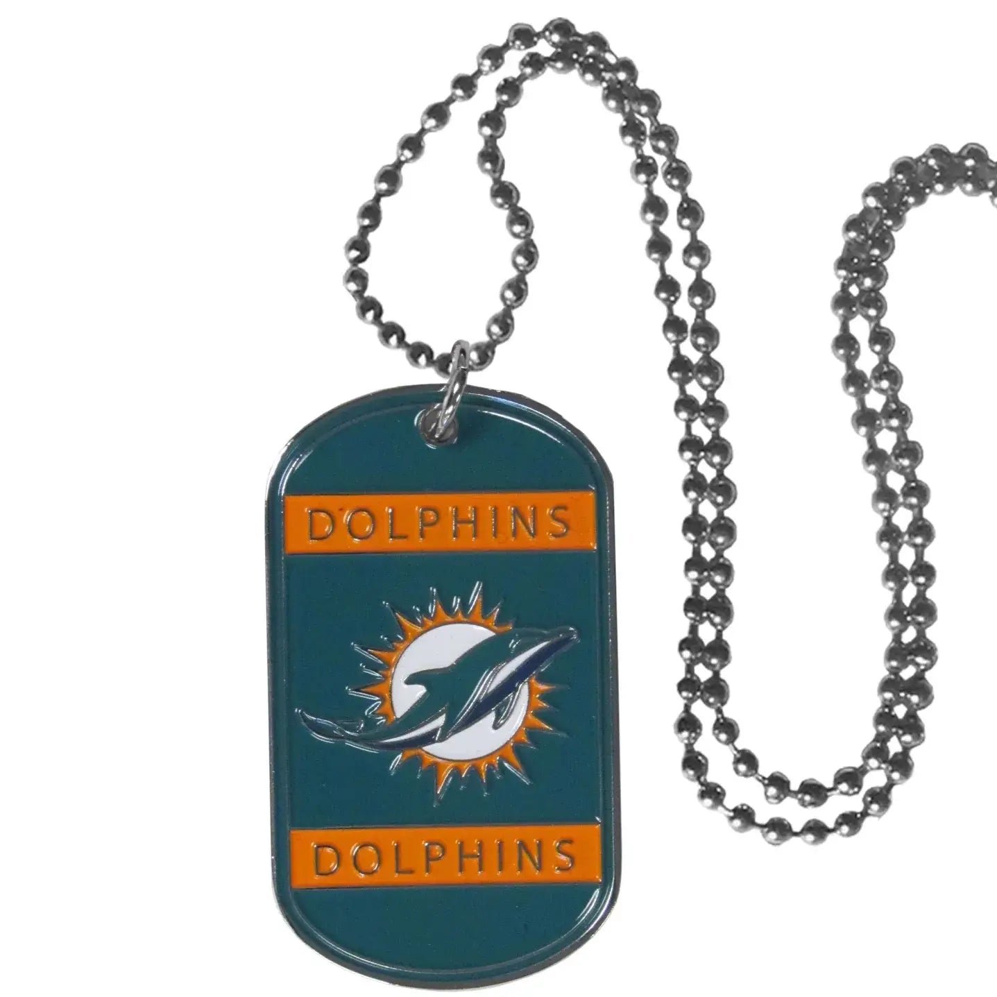 Miami Dolphins Tag Necklace - Miami Dolphins - Flyclothing LLC