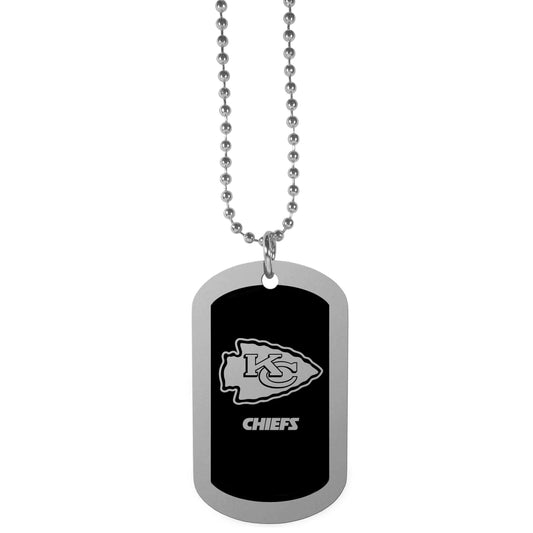 Kansas City Chiefs Chrome Tag Necklace - Kansas City Chiefs - Flyclothing LLC