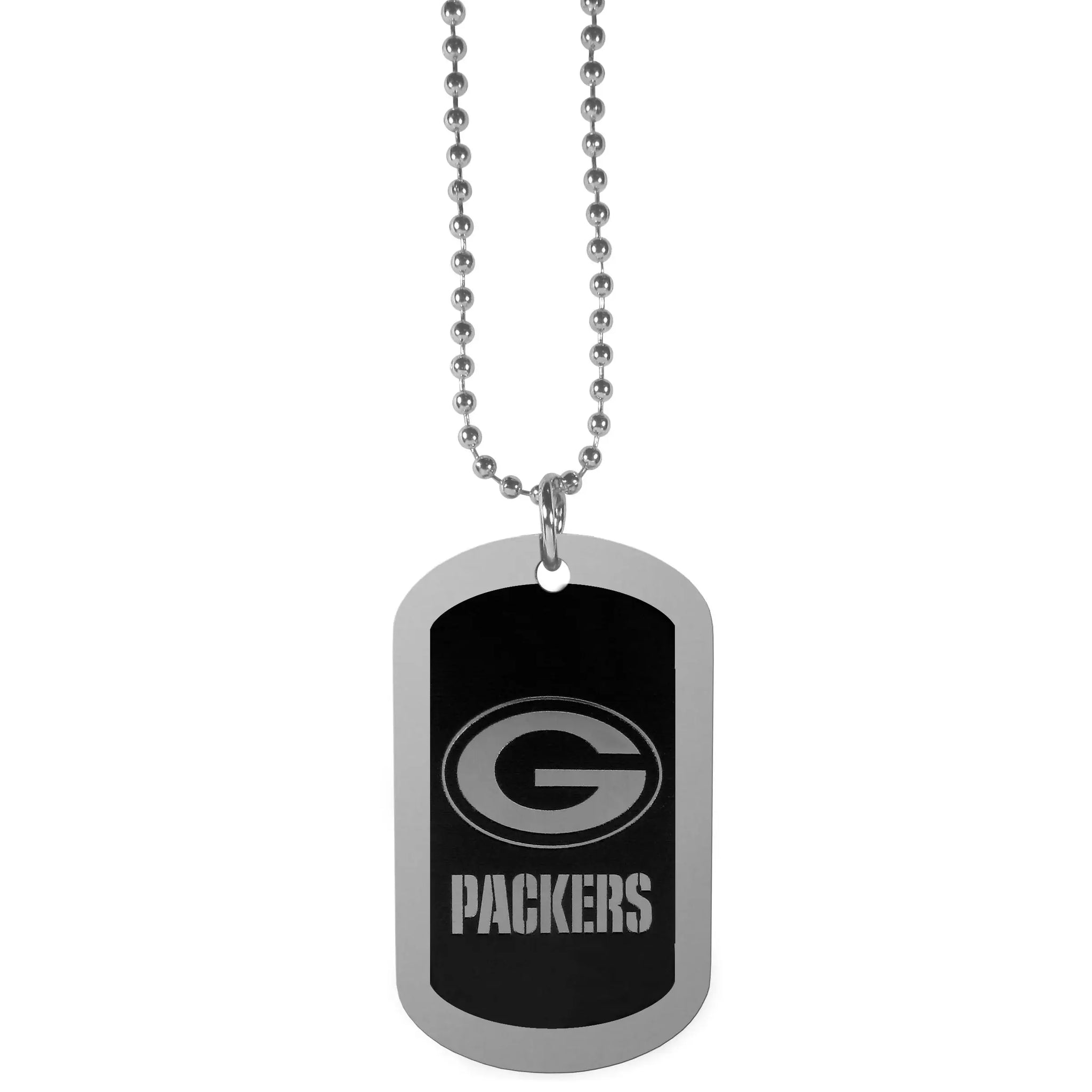 Green Bay Packers Chrome Tag Necklace - Green Bay Packers - Flyclothing LLC