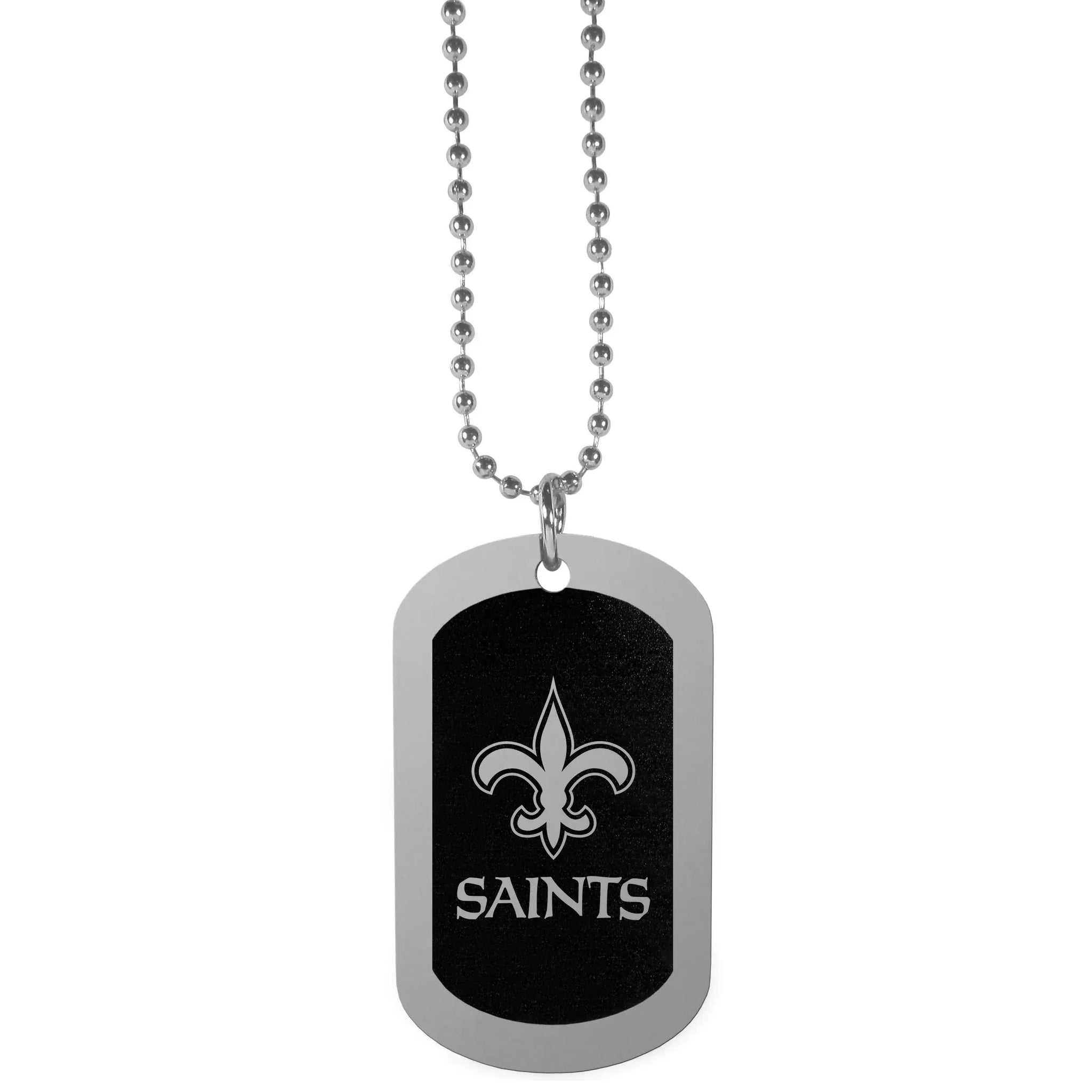 New Orleans Saints Chrome Tag Necklace - New Orleans Saints - Flyclothing LLC