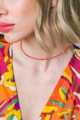 BOHO FLEX RED CHOKER - Flying Tomato - Flyclothing LLC