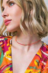 BOHO FLEX RED CHOKER - Flying Tomato - Flyclothing LLC
