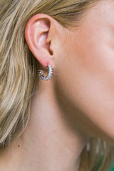 PAVE HOOPS EARRINGS - Flying Tomato - Flyclothing LLC