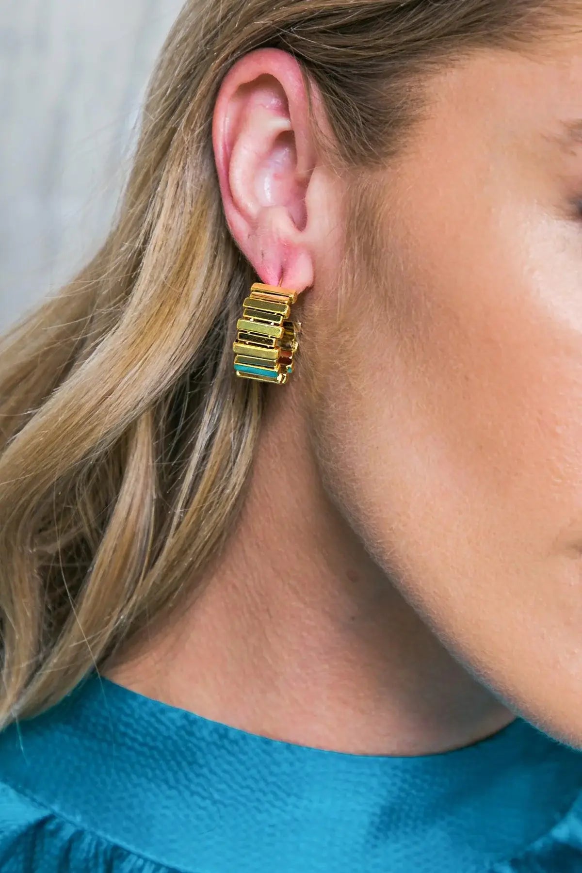 DIP RIBBED STUD EARRINGS - Flying Tomato - Flyclothing LLC