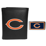 Chicago Bears Tri-fold Wallet & Color Money Clip - Chicago Bears
