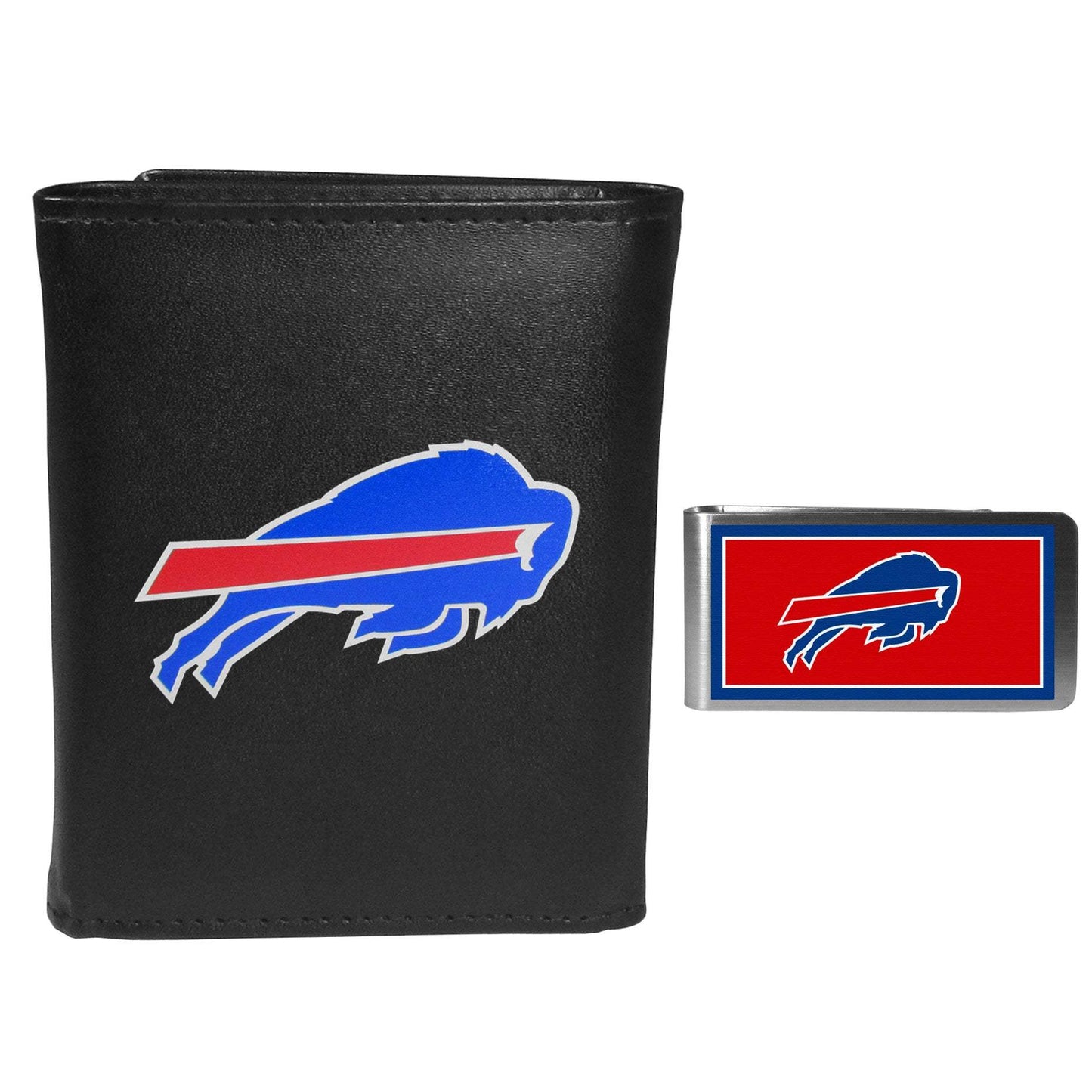 Buffalo Bills Tri-fold Wallet & Color Money Clip - Buffalo Bills - Flyclothing LLC