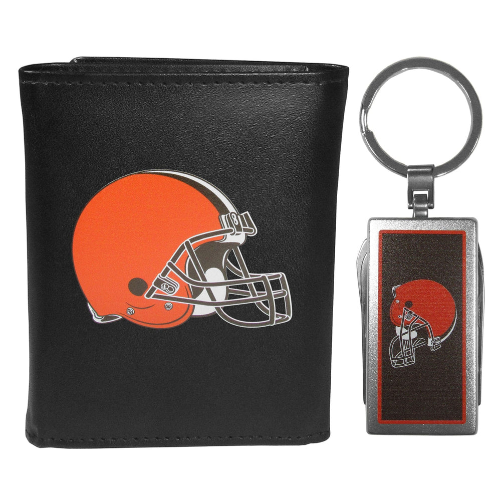Cleveland Browns Tri-fold Wallet & Multitool Key Chain - Cleveland Browns