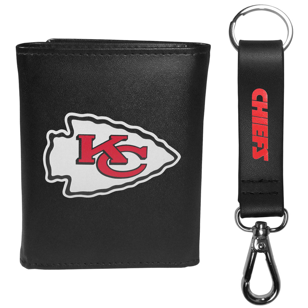 Kansas City Chiefs Tri-fold Wallet & Strap Key Chain - Kansas City Chiefs