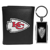 Kansas City Chiefs Tri-fold Wallet & Multitool Key Chain, Black - Kansas City Chiefs